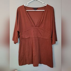 Banana Republic Deep V Neck Batwing Top Size L